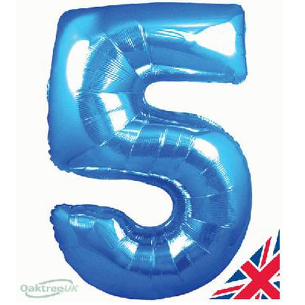 Blue XL number helium balloons