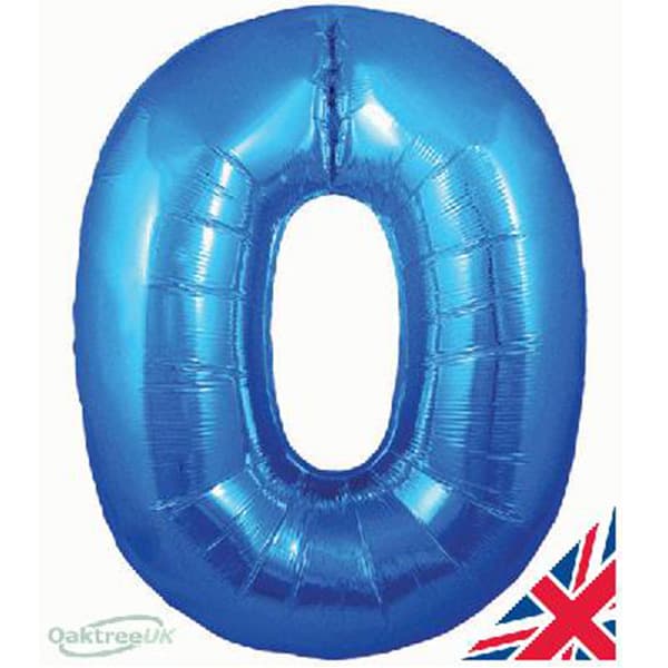 Blue XL number helium balloons