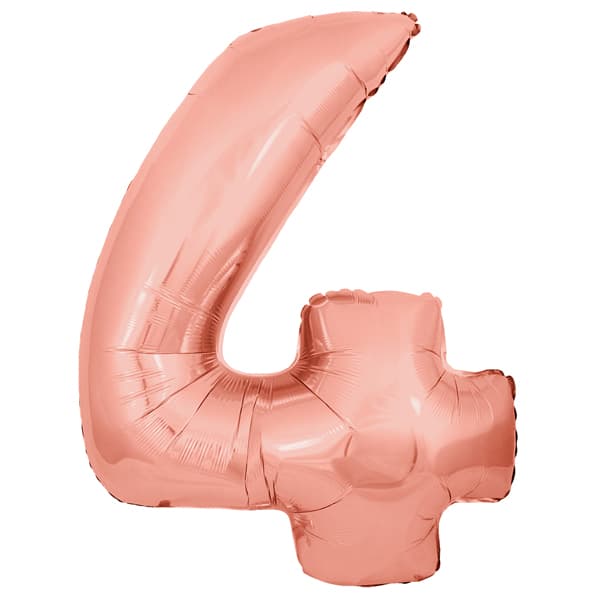 Rose Gold XL number helium balloons