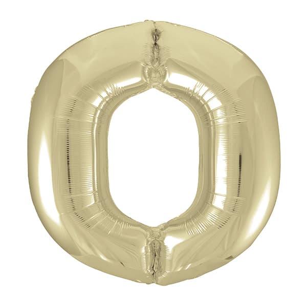 Gold XL number helium balloons