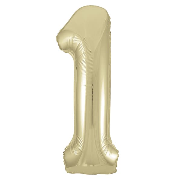 Gold XL number helium balloons