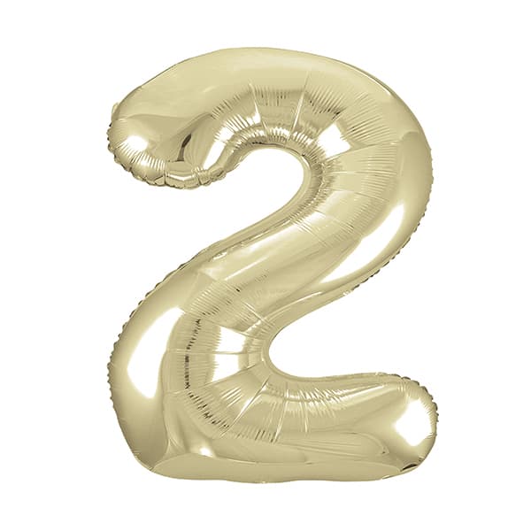 Gold XL number helium balloons