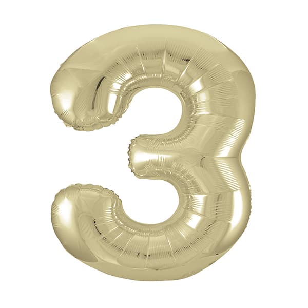 Gold XL number helium balloons