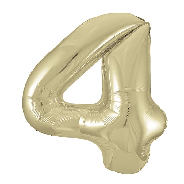 Gold XL number helium balloons