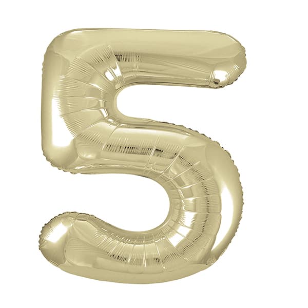 Gold XL number helium balloons