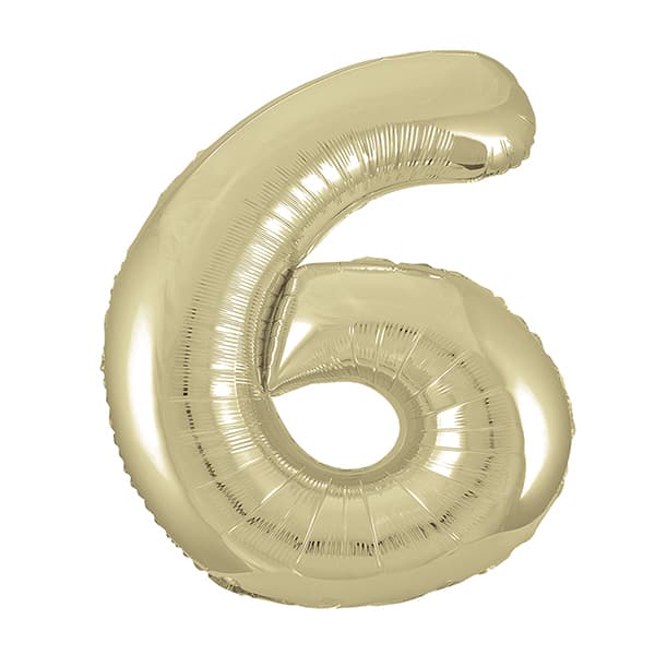 Gold XL number helium balloons