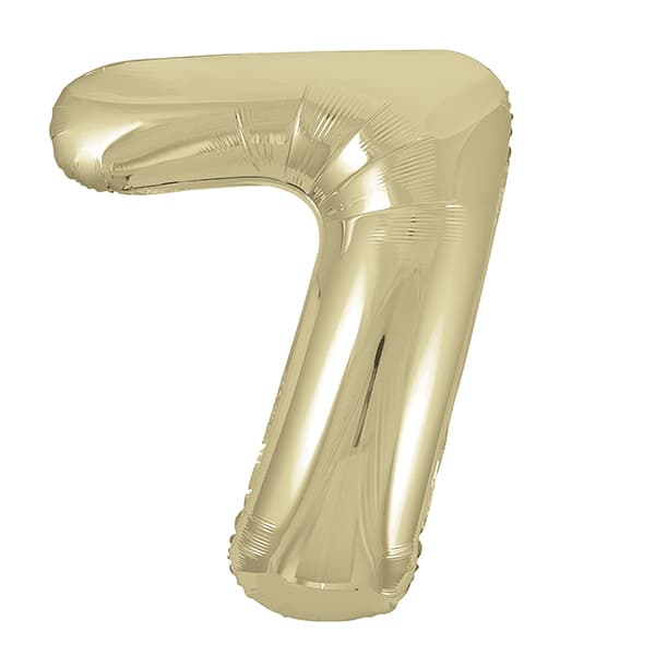Gold XL number helium balloons