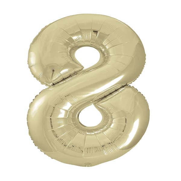 Gold XL number helium balloons