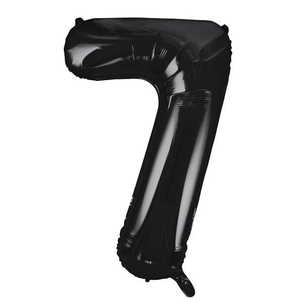 Black XL number helium balloons