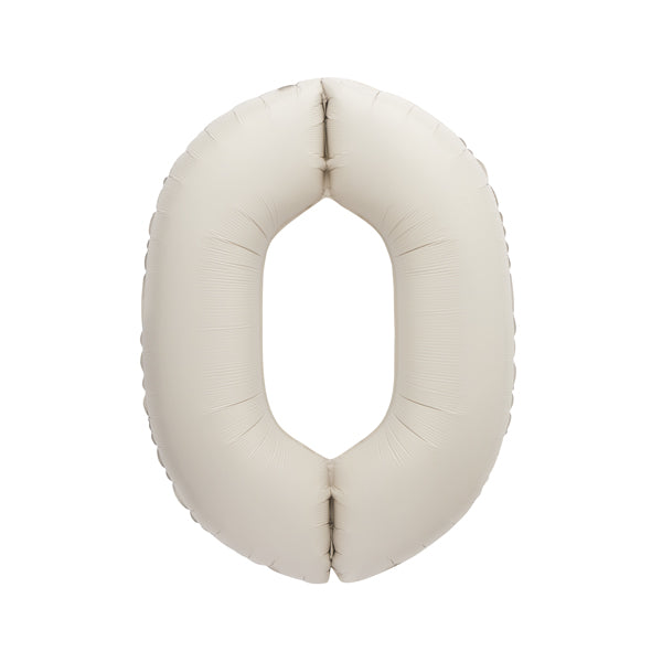 Cream XL number helium balloons