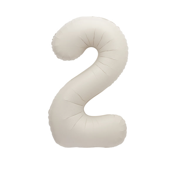 Cream XL number helium balloons