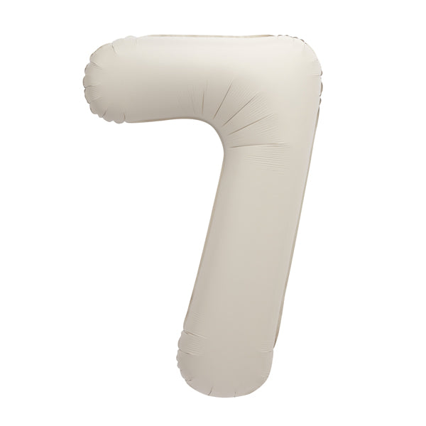 Cream XL number helium balloons