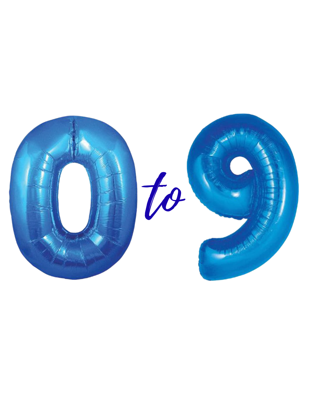 Blue XL number helium balloons