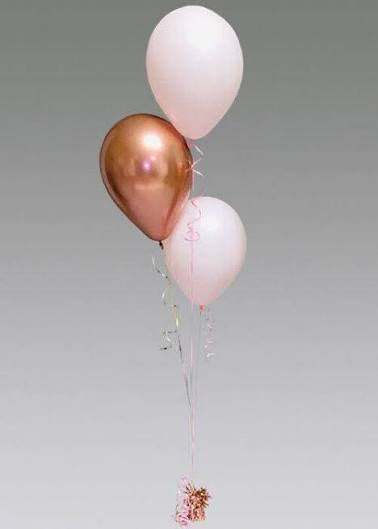 Cluster of 3 latex balloons