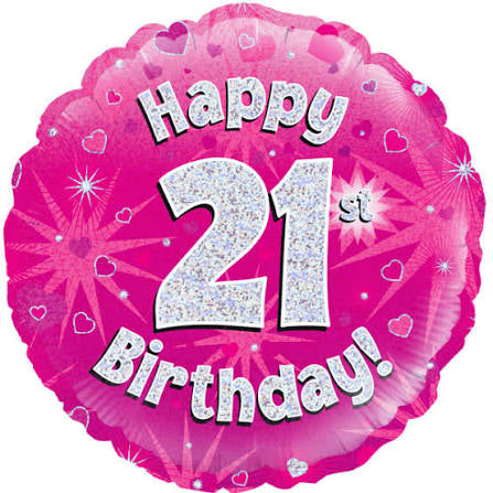 Age 21 Foil balloon