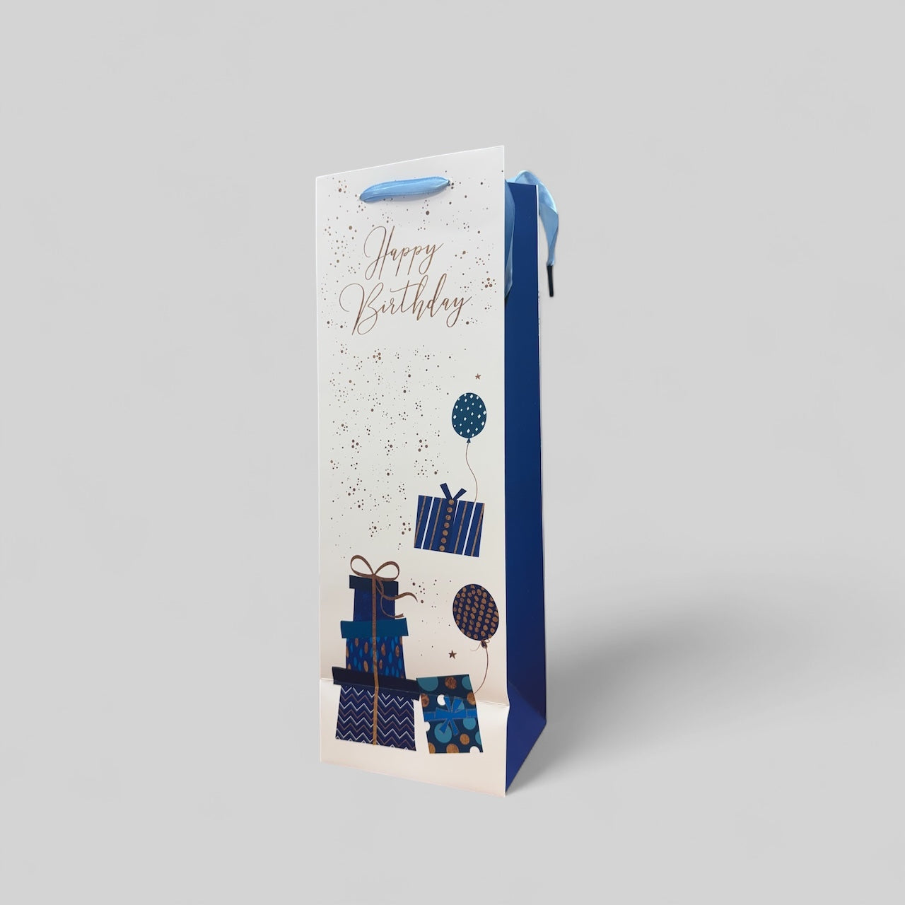 Parcel happy birthday bottle gift bag