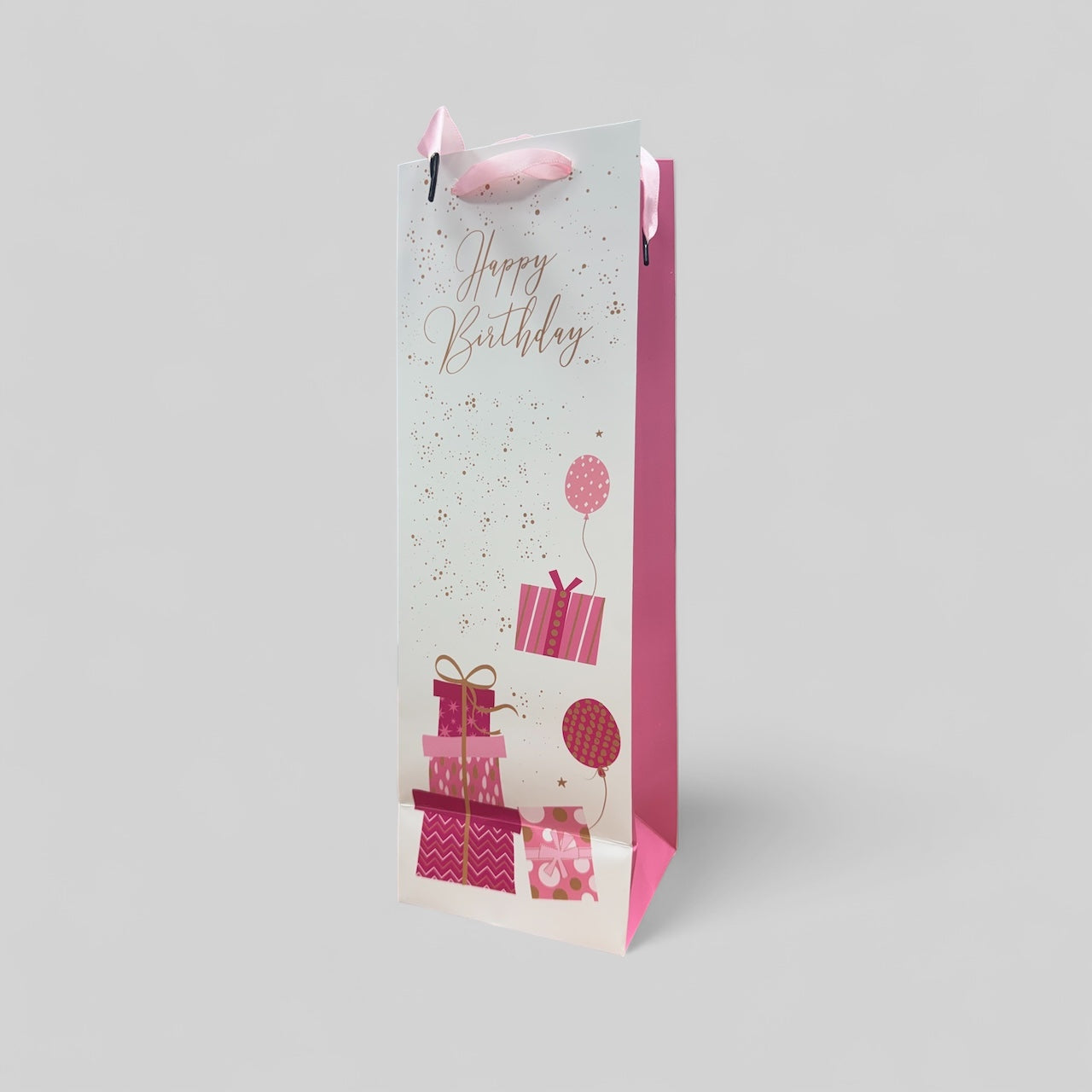Parcel happy birthday bottle gift bag