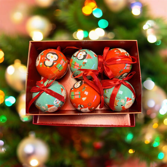 Christmas baubles set of 6