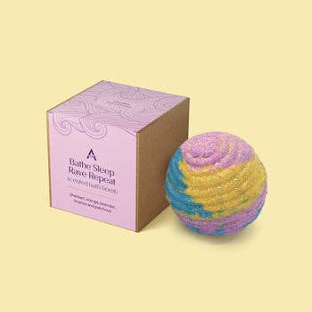 Bathe Sleep Rave Repeat festival bath bomb