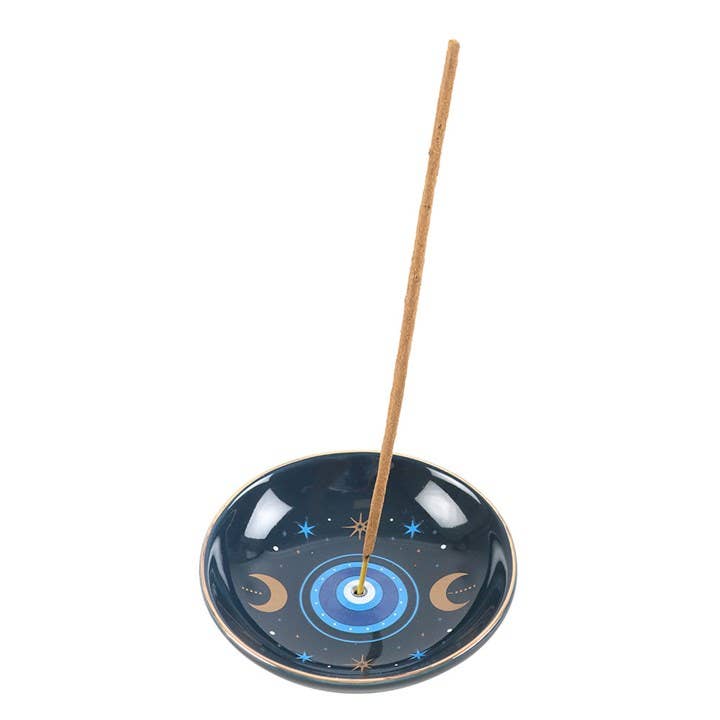 Incense Holder 
Blue All Seeing Eye Print Plate