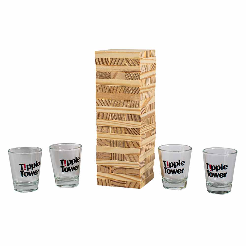 Novelty Drinking Game - Tipple Tower - Great Gift for Father's Day