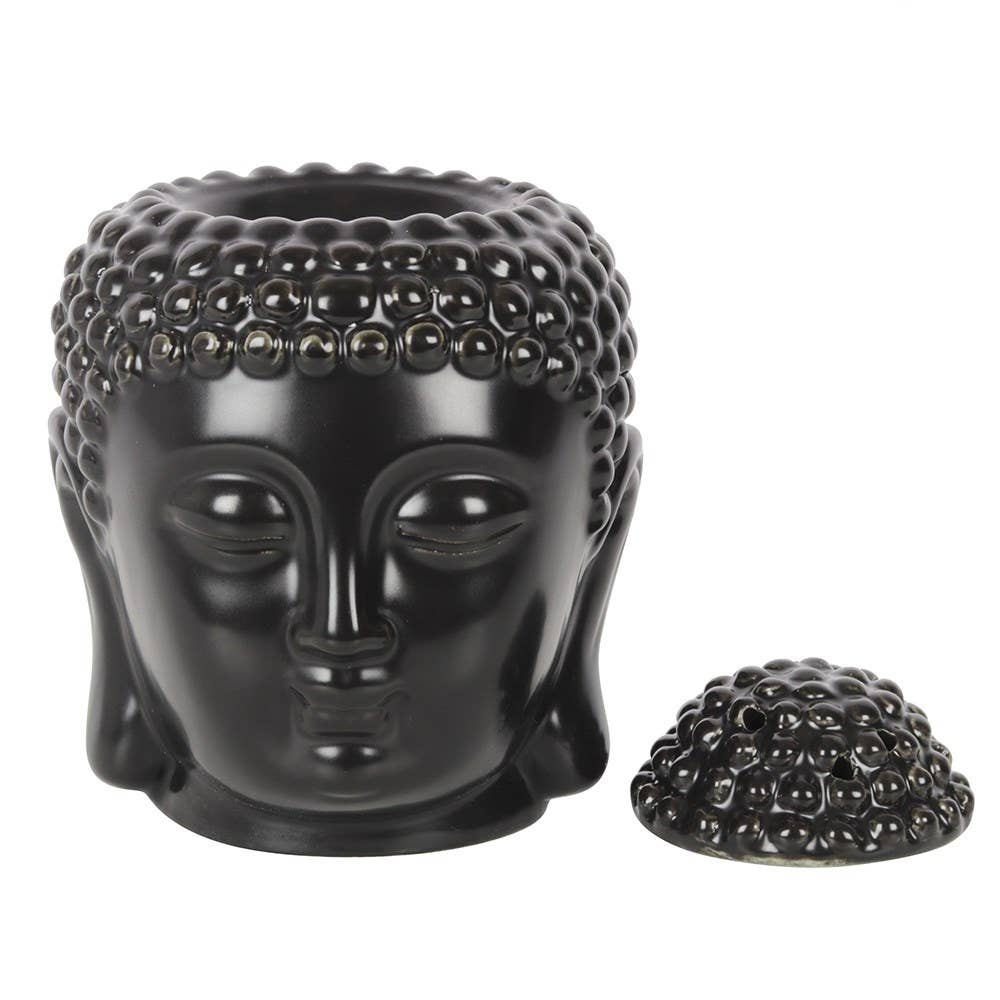Black Buddha Head Oil Burner and Wax Warmer