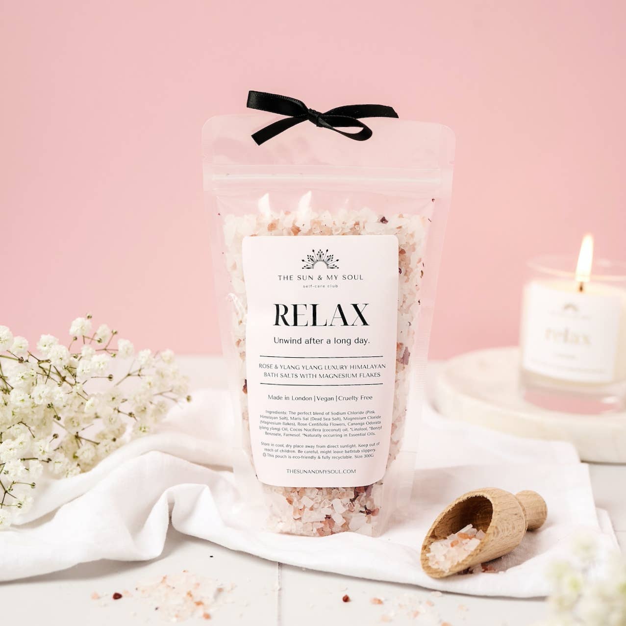 Relax Luxury Himalayan Bath Salts Gift⎜Rose Ylang Ylang