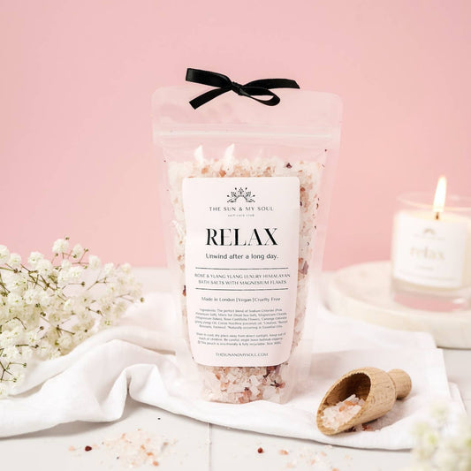 Relax Luxury Himalayan Bath Salts Gift⎜Rose Ylang Ylang