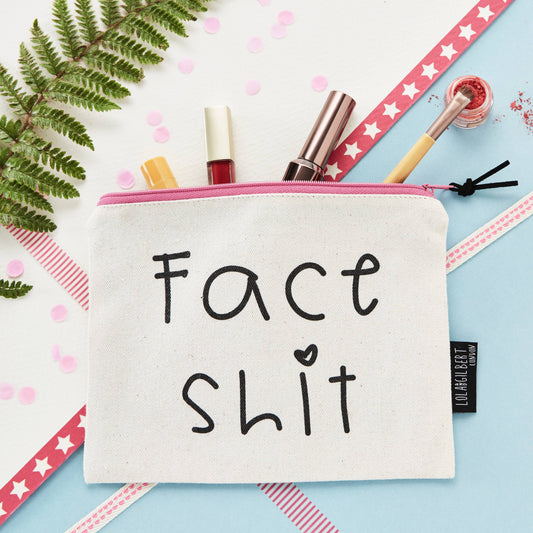 'Face Shit' Zippered Pouch