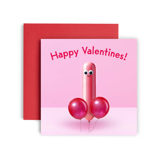 Balloon Valentines Card Funny