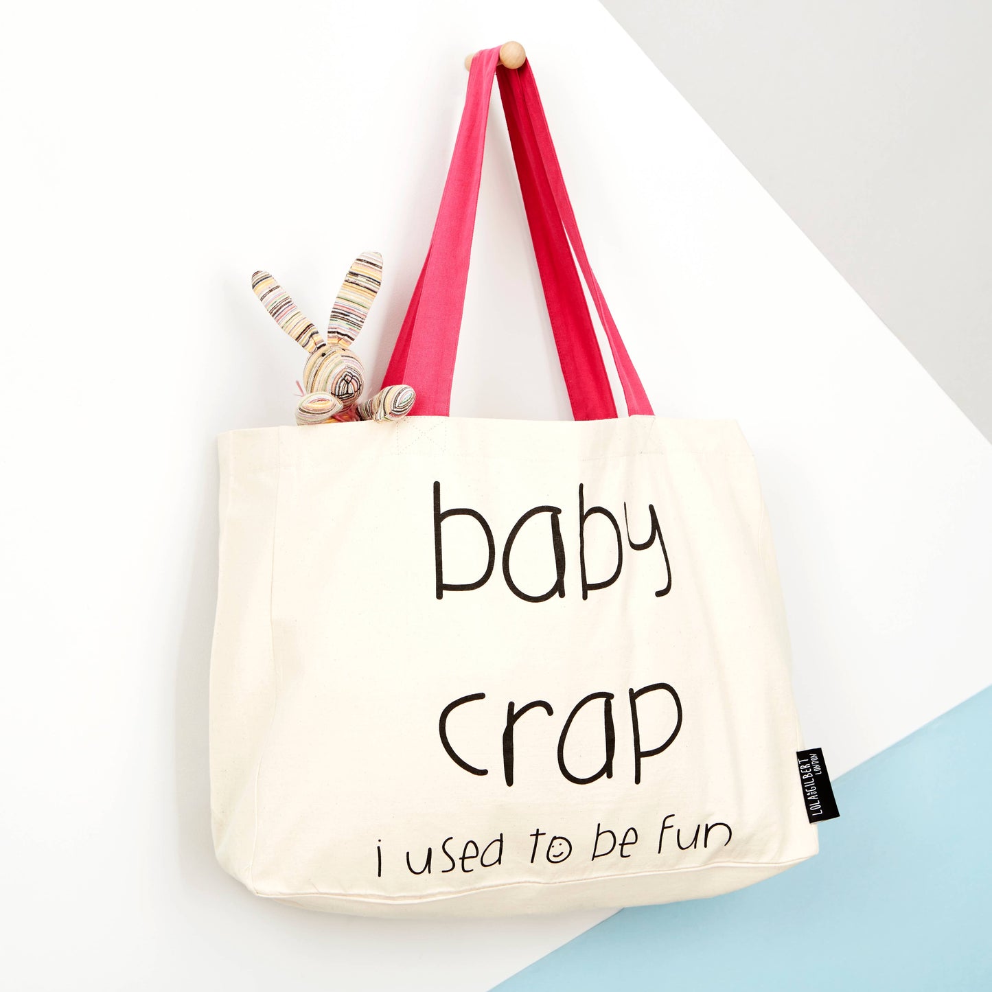 'Baby Crap, I Used To Be Fun' Large Tote Bag