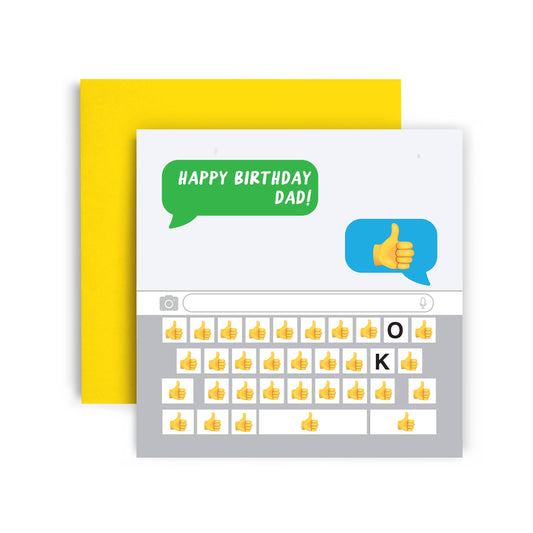 Text Message Funny Dad Birthday Card