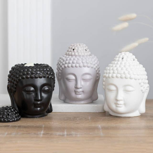 Black Buddha Head Oil Burner and Wax Warmer