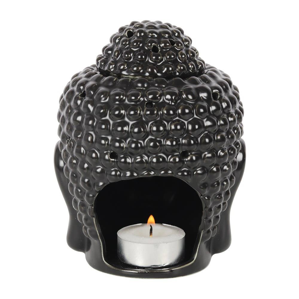 Black Buddha Head Oil Burner and Wax Warmer