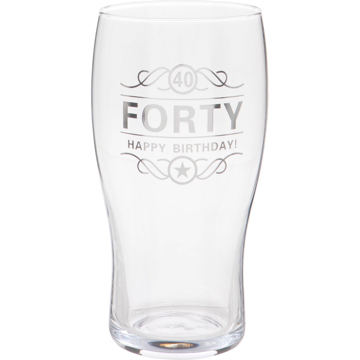 40th Birthday Beer Pint Glass, 570ml, Gift Boxed