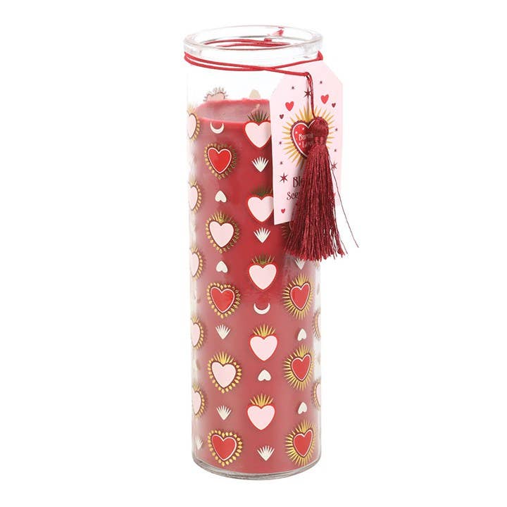 Sacred Heart Tube Candle Black Fig Valentine's Day