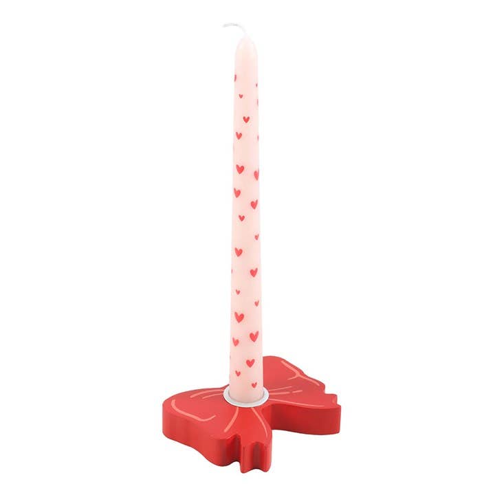 Red Bow Candle Holder Valentine's Day
