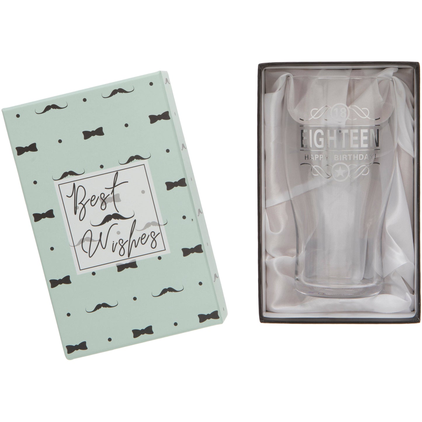 18th Birthday Beer Pint Glass, 570ml, Gift Boxed