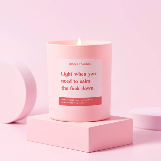 Funny Calm the Fuck Down Friendship Gift Funny Candle