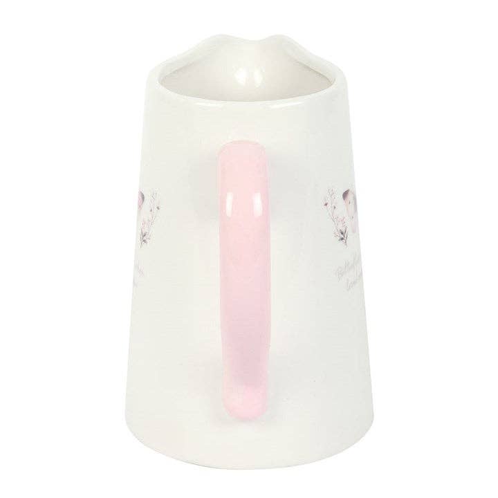 Ceramic Flower Jug White Butterfly