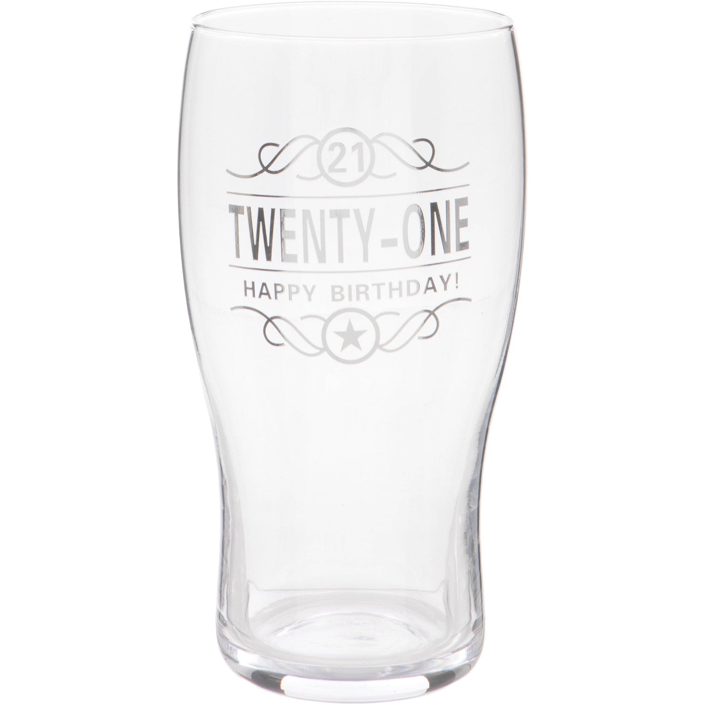 21st Birthday Beer Pint Glass, 570ml, Gift Boxed