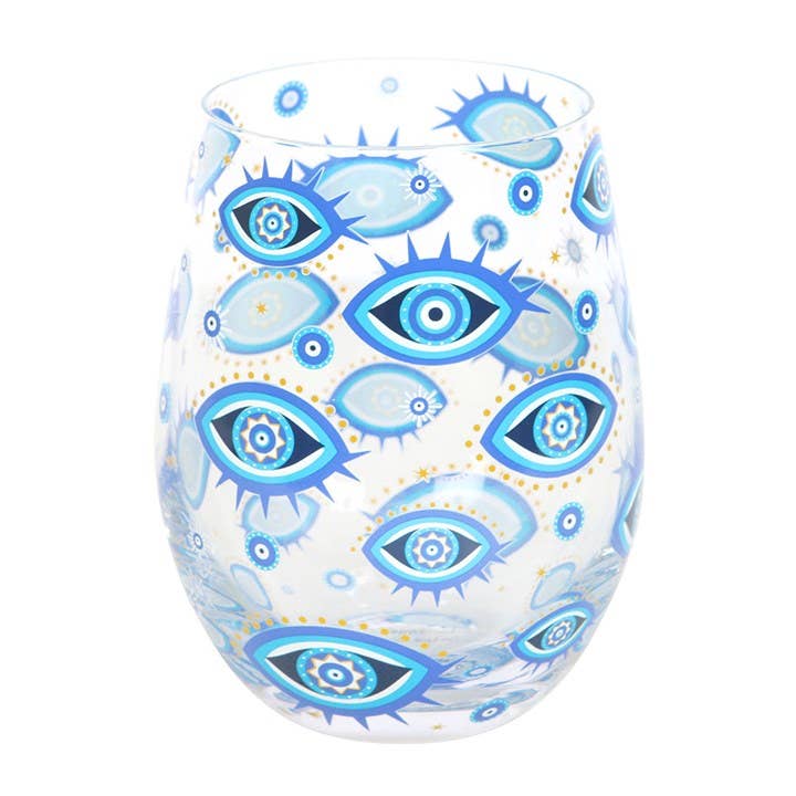 Glass All Seeing Eye Print Stemless